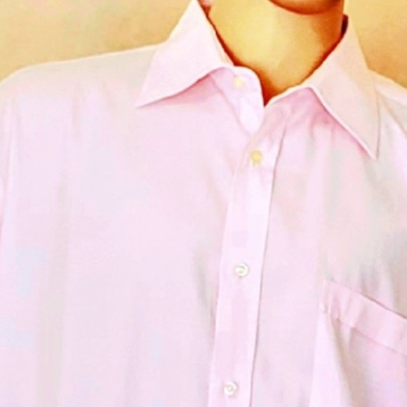 Men Shirt - 44 x 17.5- Light Pink - Picture 9 of 10